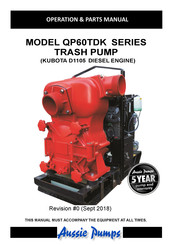 Aussie Pumps QP-60TDK/D1105 Operations & Parts Manual