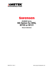 Ametek Sorensen DLM600 M6 Manual Addendum
