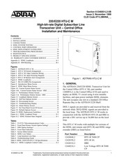 ADTRAN 1246001L2 Installation And Maintenance Manual