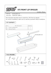 STI E2410SJ310 Installation Manual