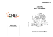 CHEFOOK GRAVITA PLD 330 Operating And Maintenance Manual