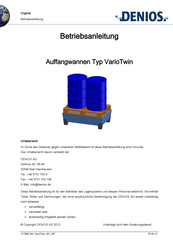 Denios VarioTwin TW 201 User Manual