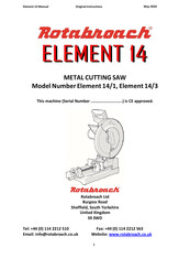 Rotabroach Element 14/3 Original Instructions Manual