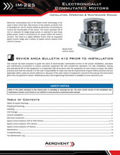 Aerovent ACXD Installation, Operation & Maintenance Manual