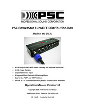 PSC PowerStar EuroLiFE Operation Manual