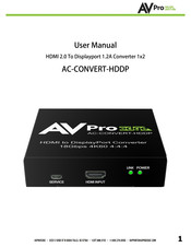 AVPro Edge AC-CONVERT-HDDP User Manual