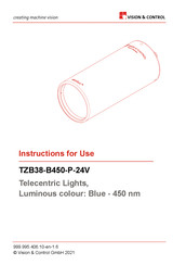 Vision & Control TZB38-B450-P-24V Instructions For Use Manual