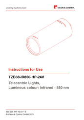 Vision & Control TZB38-IR850-HP-24V Instructions For Use Manual