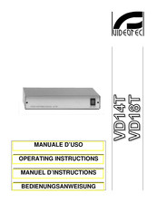Videotec VD14T Operating Instructions Manual