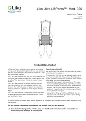 Hill-Rom Liko Ultra LiftPants 920 Instruction Manual