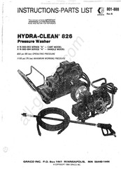 Graco HYDRA-CLEAN 826 Instructions-Parts List Manual