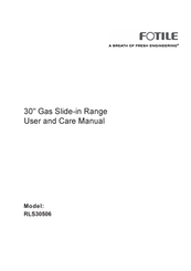 FOTILE RLS30506 User And Care Manual