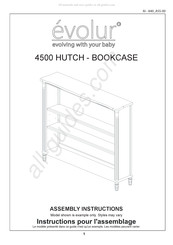 Evolur 4500 HUTCH BOOKCASE Assembly Instructions Manual