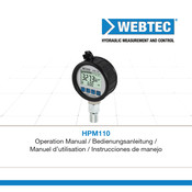 WEBTEC SR-HPM-110-MT Operation Manual