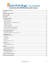 Sol-Ark 5K Install Manual & Owner’s Manual