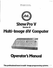 AVL Show Pro V Operator's Manual