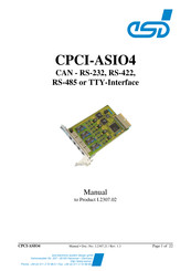 ESD CPCI-ASIO4 Manual