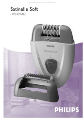 Philips Satinelle Soft HP6407/2 Manual