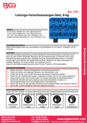 BGS technic 1721 Quick Start Manual