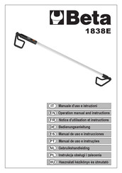 Beta 1838E Operation Manual And Instructions