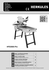 Hercules HFS3500-Pro Translation Of Original Instruction Manual