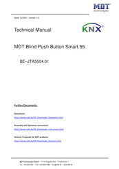 MDT KNX Smart 55 BE-JTA5504.01 Technical Manual