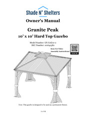 Shade N' Shelters 101642582 Owner's Manual
