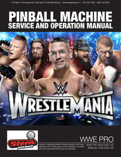 Stern Pinball WWE PRO 500-55G1-00 Service And Operation Manual