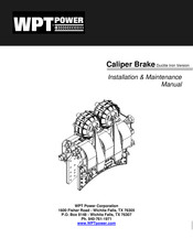 WPT POWER WDA-28 Installation & Maintenance Manual