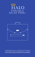 Halo PORTABLE SOLAR PANEL Operating Instructions Manual