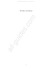 Manovega VR-100A User Manual