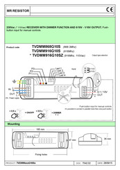 MR. RESISTOR TVDMM916G10SZ Instructions Manual