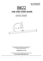 DSI LIGHTING HD6153A1 Use And Care Manual