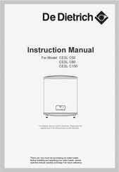 DeDietrich CESL C80 Instruction Manual