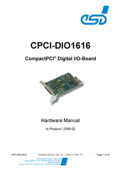 ESD CompactPCI CPCI-DIO1616 Hardware Manual