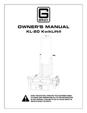 Gray KwikLift KL-20 Owner's Manual