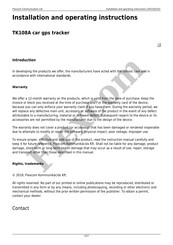 Flexcom TK108A Installation And Operating Instructions Manual