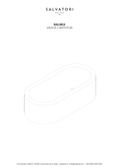 Salvatori BALNEA BATHTUB Manual