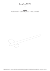 Salvatori ANIMA TOILET ROLL HOLDER Manual