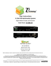 Z3 Technology Z3-DME-04 User Instructions