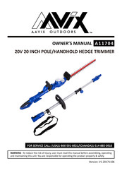 AAVIX A11704 Owner's Manual