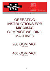 Migomag 260 COMPACT Operating Instructions Manual