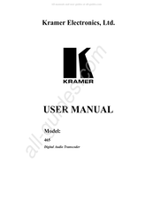 Kramer 465 User Manual