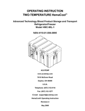 AcuTemp HemaCool HMC-MIL-1 Operating	 Instruction