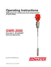 Binmaster GWR-2000 Operating Instructions Manual