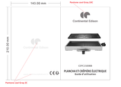 CONTINENTAL EDISON CEPC1500BB Instruction Manual