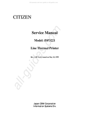 Citizen iDP3221-PF120 Service Manual