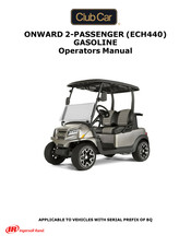 Club Car Onward HP 2-Passenger Electric Operator's Manual