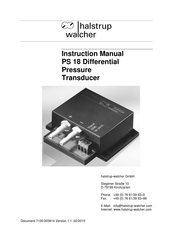 halstrup-walcher PS 18 Instruction Manual