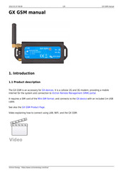 Victron energy GX GSM Manual